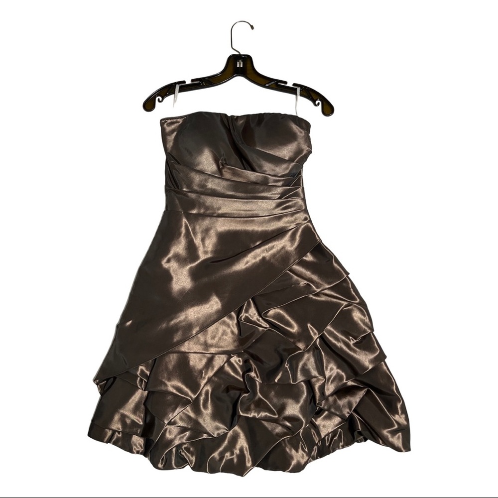 Cache Brand, mini dress, size 0, gold color, 100% polyester